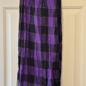 Berkshire Purple and Black Checkered Scarf